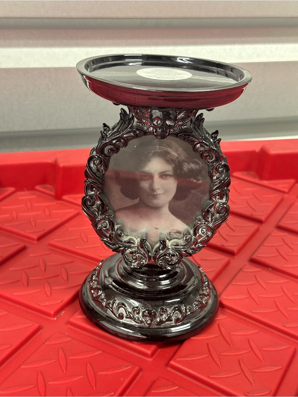 Bath and Body Works Ornate Decorative Pedestal Holographic 3-wick Candle Holder